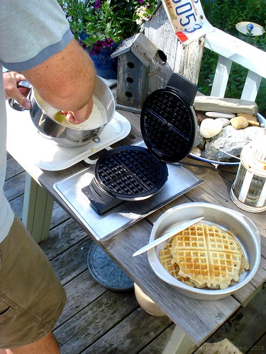 making waffles