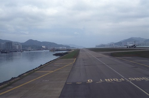 啓徳空港への着陸