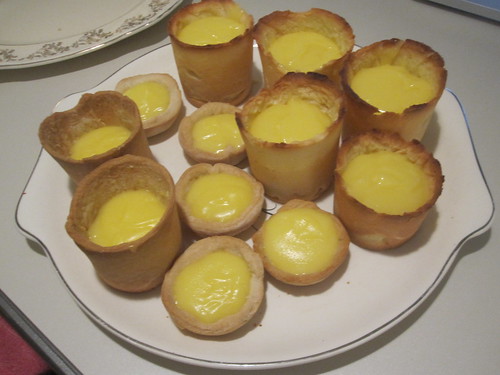 Lemon curd tarts later in the evening