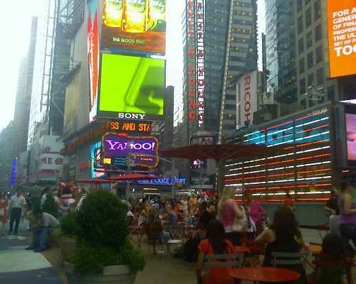 afternoon scene in times square.