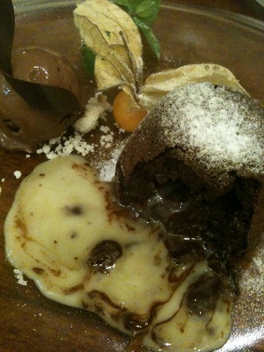 Warm Chocolate Cake with Choc Gelato at Zelo Bar & Restaurant, Pacific Place Mall, Admiralty