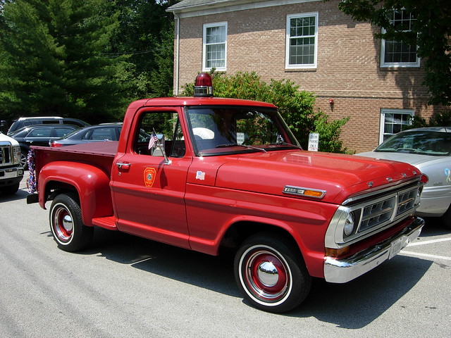 ohio red ford truck 1971 gates pickup f100 mills