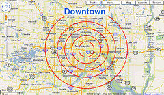 Downtown & Proximity in Google Maps