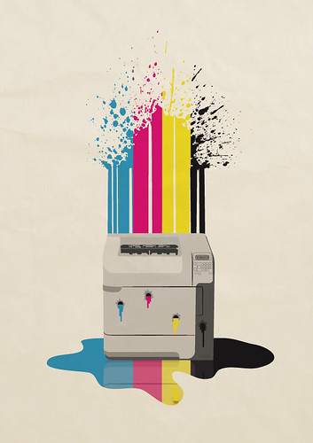 Una impresora que sangra en CMYK