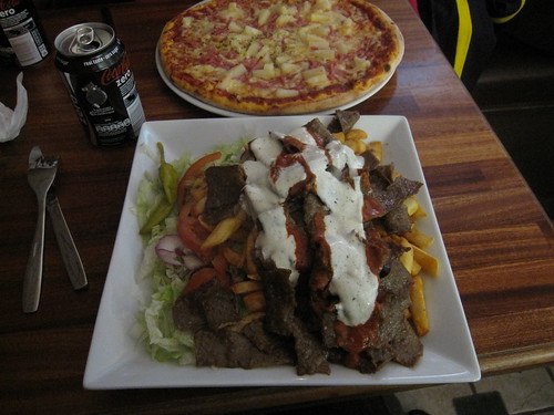 Today's lunch: Kebab and chips
