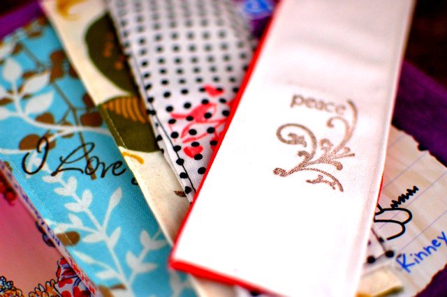 hand sewn bookmarks
