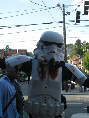The Zombie Storm Trooper won the costume contest. 