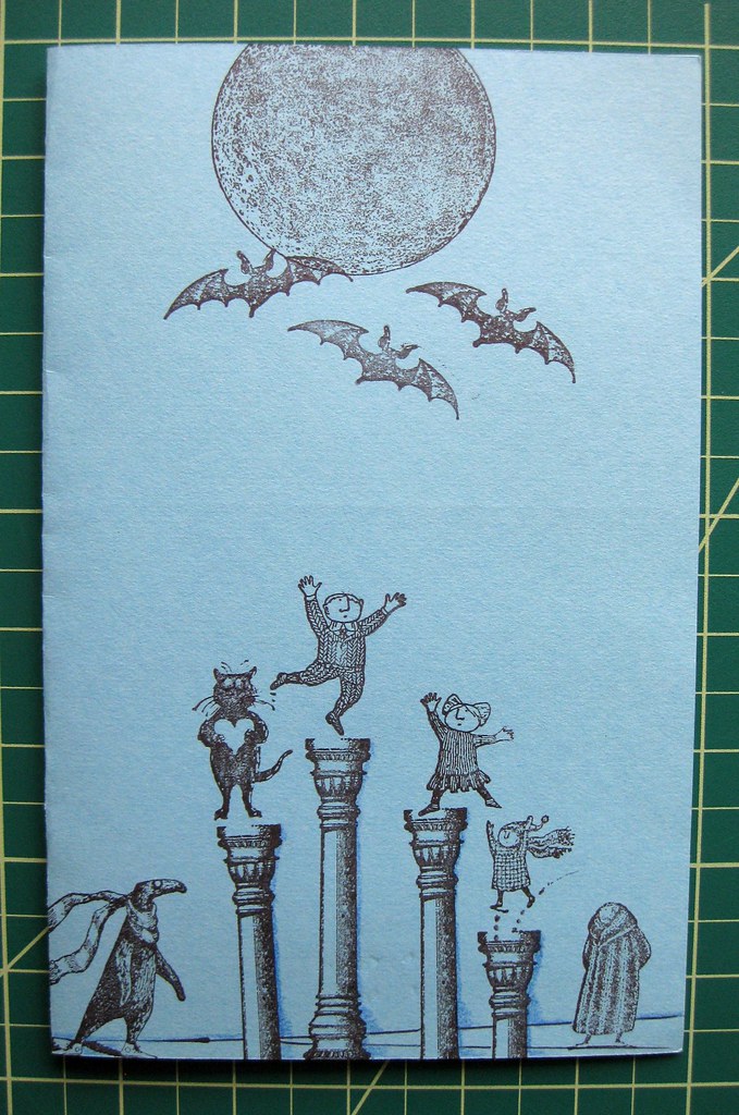 Hand-stamped Gorey card