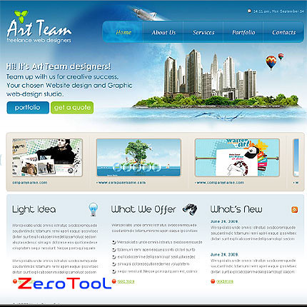FlashMint 2623 Art team XML full flash website