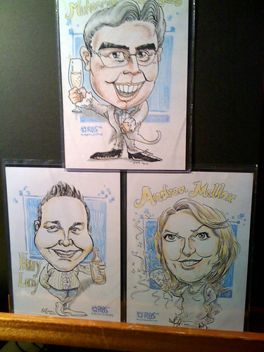 caricature live sketching for RBS 14 July 2010 - by HK artist - a