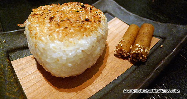 Grilled riceball
