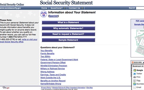 social security statement form