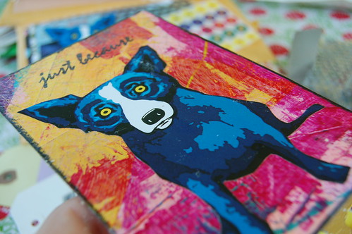 Blue dog Postcard