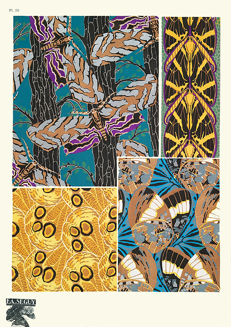 010-Composiciones decorativas-Papillons vingt planches en phototypie coloriees..1928- Eugene Alain Seguy
