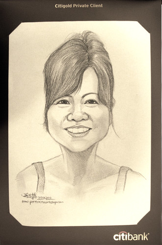 Portrait & caricature live sketching for Citigold Private Client 23 June 2010 - 5