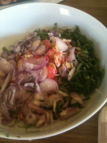 Ingredients for Nasi Ulam - Herbs & Onions