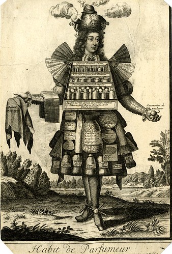 010-Vestimenta de perfumista-Les Costumes Grotesques 1695-N. Larmessin-© The Trustees of the British Museum