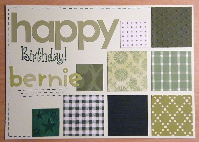 Green birthday card