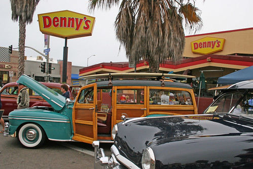 Pacific Beach Car Show Denny's Long Woody at the West End