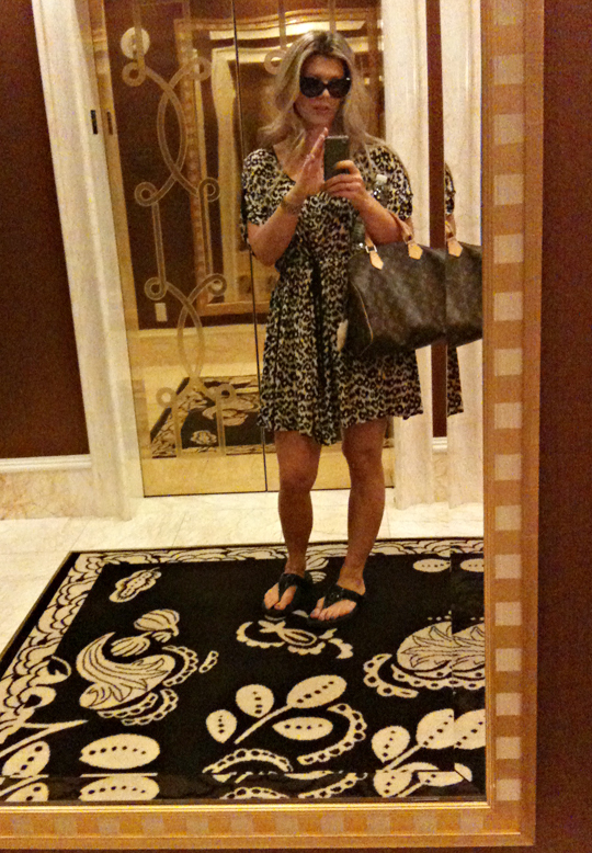 easy leopard print dress+what I wore shopping in vegas