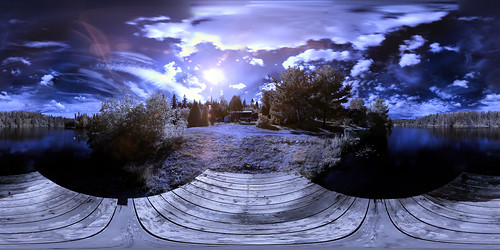 Lac Leon Infrared Panoramic - Equirectangular in Saguenay