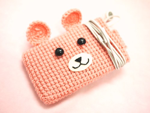 Mr Bear Crochet iPhone iPod Touch Cozy Cover 
