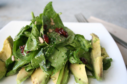 Spinach Salad with Cranberries and Avocado