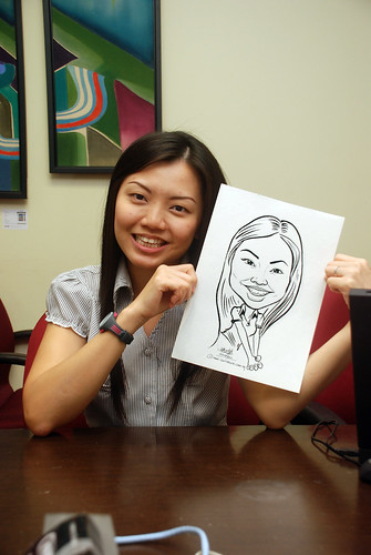 Caricature live sketching @ UOB Finance Division - 6