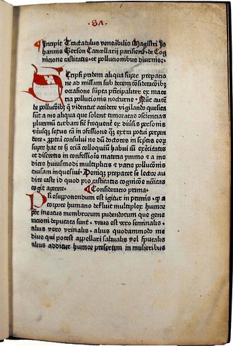 Page of text from 'De cognitione castitatis et de pollutionibus diurnis.' Sp Coll Ferguson An-y.20