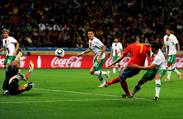 Mundial Fútbol España gol David Villa