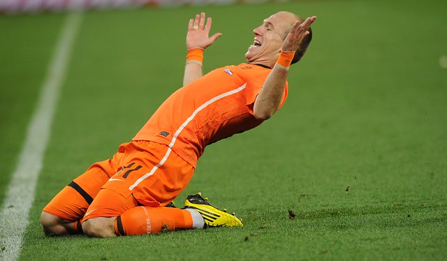 Holanda Uruguay Arjen Robben celebra