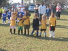 Brazil & German U6 teams standing for the singing of the Nkosi Sikeleli Africa