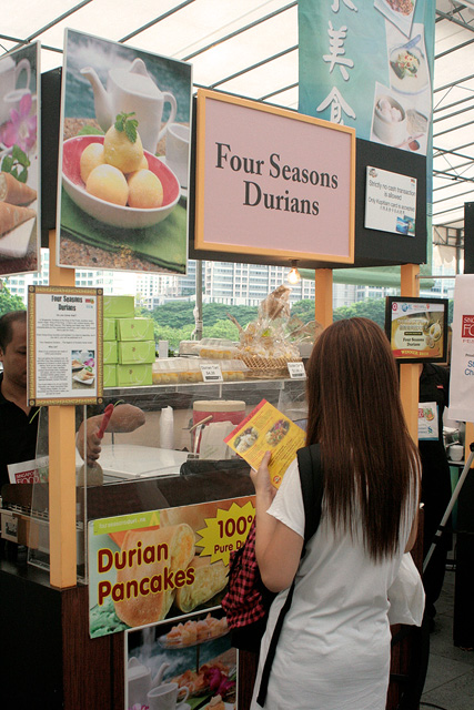 Four Seasons Durian featured D24 durian pancakes, durian mochi, and even durian gelato (Mao San Wang and D24 varieties)