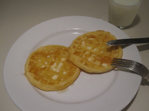 waffles with butter and honey