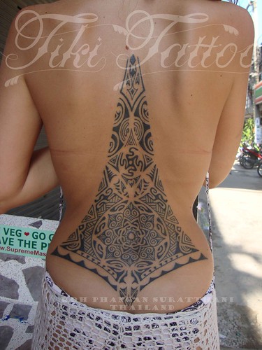 polynesian Maori style tattoos done by hand at Tiki Tattoo studio Koh 