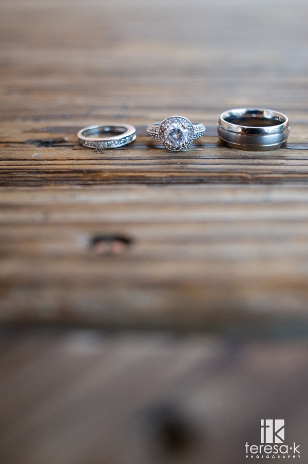 Beautiful wedding rings from a Folsom wedding