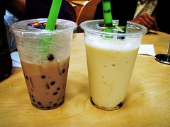 08 - taro and durian boba tea (bubble tea)