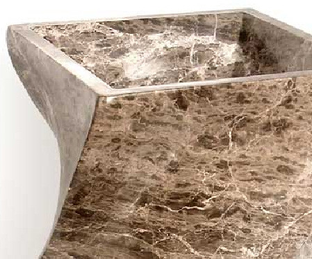 Dvontz Elica Stone Pedestal Sink Close Up