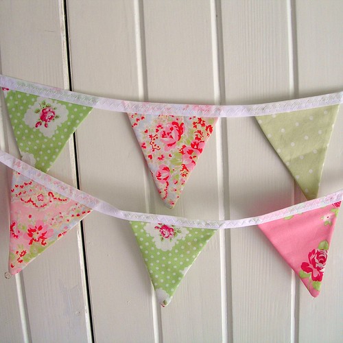 Floral Green & Pink Bunting