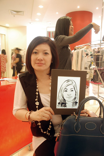 Portrait live sketching for Marella boutique - 7