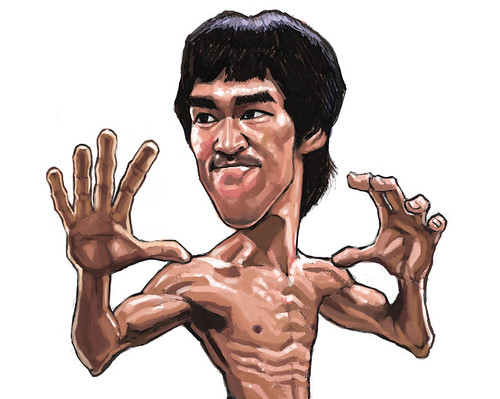 digital caricature of Bruce Lee - 3