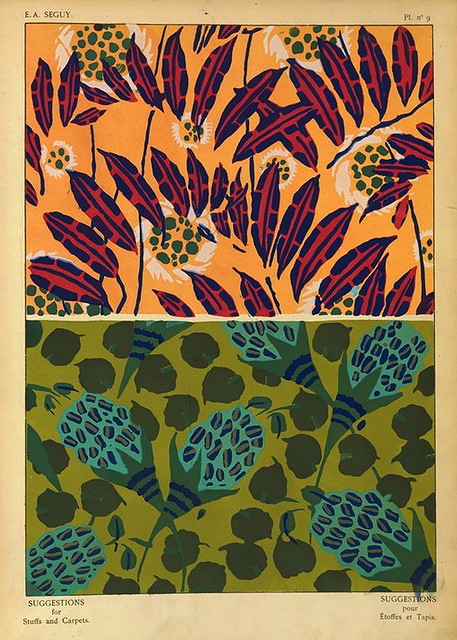 034-Suggestions pour étoffes et tapis 60 motifs en couleur 1927- Eugene Alain Seguy