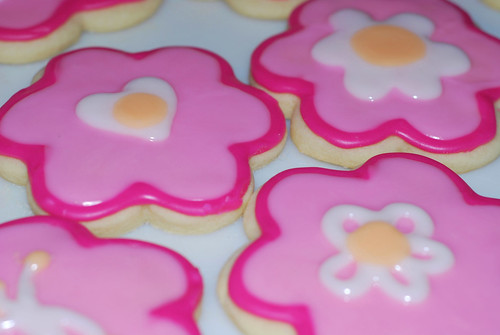 Pink Flower Cookies