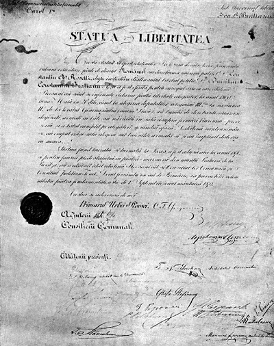 Pergamentul de la baza Statuii Libertatii - 1881