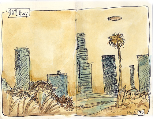 Sketch crawl 28: LA skyline