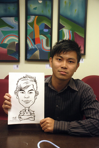 Caricature live sketching @ UOB Finance Division - 1a