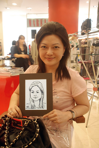 Portrait live sketching for Marella boutique - 4