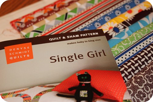 single girl fabric stack