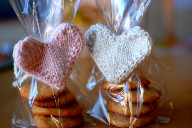 knitted hearts