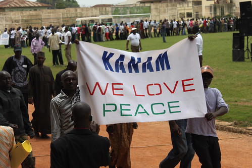 Youth from Kanem say "We Love Peace"